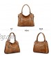 Plambag Faux Leather Handbag for Women Zipper Purse Tote Bag