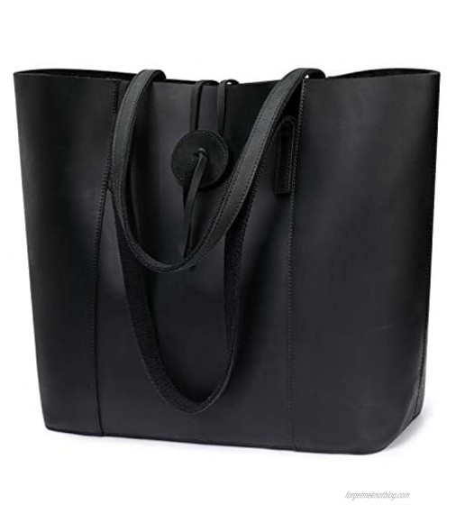 S-ZONE Vintage Genuine Leather Tote Bag for Women Large Shoulder Purse Handbag