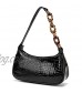 Stylish Small Shoulder bag Vegan Leather Crocodile Purse Classic Clutch Tote Handbag