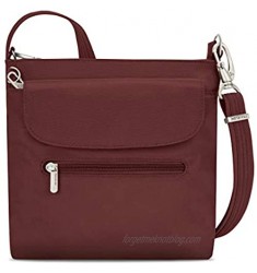 Travelon Women's Anti-Theft Classic Mini Shoulder Bag Sling Tote Wine One Size