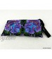 BTP! HMONG Wristlet Clutch Hill Tribe Ethnic Embroidered Bag Hippie Boho Hobo Purple Floral Large HMW3