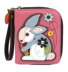 Chala Handbags Rabbit Zip-Around Wallet/Wristlet Rabbit Collectors Rabbit Lover