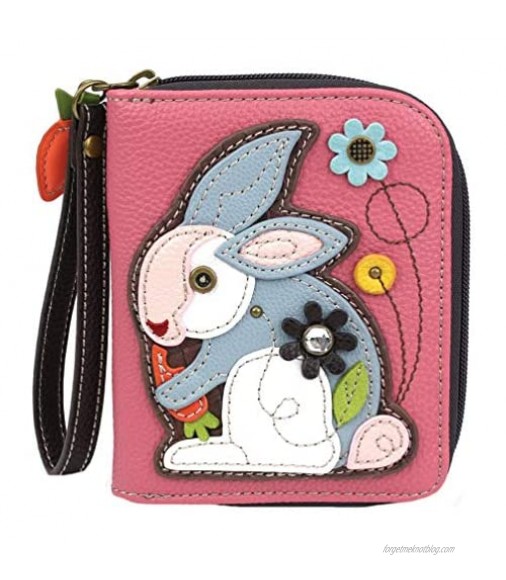 Chala Handbags Rabbit Zip-Around Wallet/Wristlet Rabbit Collectors Rabbit Lover
