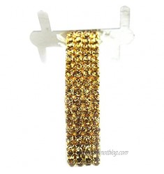 Corsage Wristlet with Rhinestone Band  1-pack (Gold)
