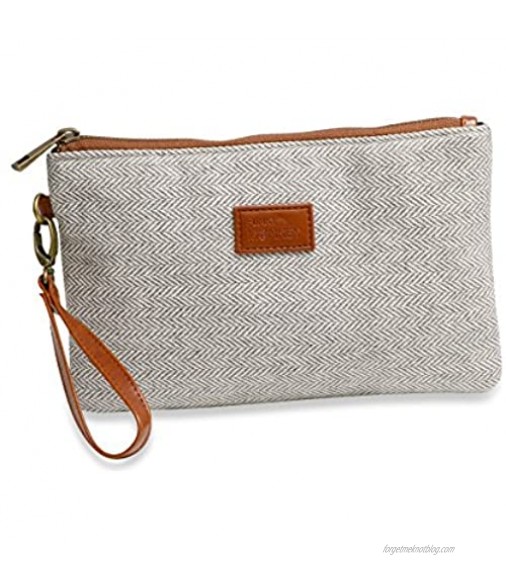 Grace Collection FunkyMonkey Fashion Wristlet Wallet Clutch Phone Purse Handbag 3 Sizes Brown/Tan Style
