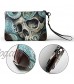Leather Clutch Skull And Octopus Wristlet Wrist Strap Long Wallet Smartphone Coin Purse