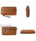 Yaluxe Wristlet for Women Genuine Leather Crossbody Bag Clutch for Women Classic Zipper Closure