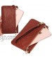 YALUXE Wristlet for Women Real Leather Flower Rose Large Clutch Wallet Phone Pro Max