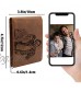 Custom Wallets for Men Personalized Leather Wallet Engraved Picture Text Customized Gifts for Fathers Day Birthday Anniversary