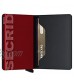 SECRID - Secrid Slim wallet Genuine Matte Leather RFID Safe Card Case for max 12 cards (Black Red)