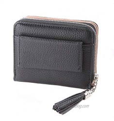 Women Small Wallet Lady Mini Purse Bifold Leather Short Wallet RFID Blocking with ID Window