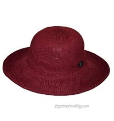 ANGELA & WILLIAM Women's Polyester Raffia Adjustable Hat