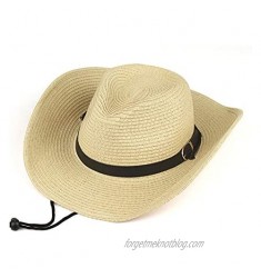 Classic Western Cowboy & Cowgirl Hat with Wide Brim  Fashionable Summer Sun Hat Beach Straw Hats for Women