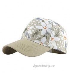 Forthery Unisex Cotton Sun Hat Wash Canvas Shade Printing Outdoor Hat Casual Curved Caps