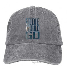 XZFQW Eddie Aikau Would GO Trend Printing Cowboy Hat Fashion Baseball Cap for Men and Women Black