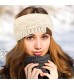 4 Piece Womens Winter Warm Cable Knit Fuzzy Lined Head Wrap Ear Warmer Headband