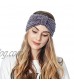 DIABO Warm Winter Headbands For Women 2 Pack Bow Knot Chenille Cable Crochet Turban Ear Warmer Headband Gifts