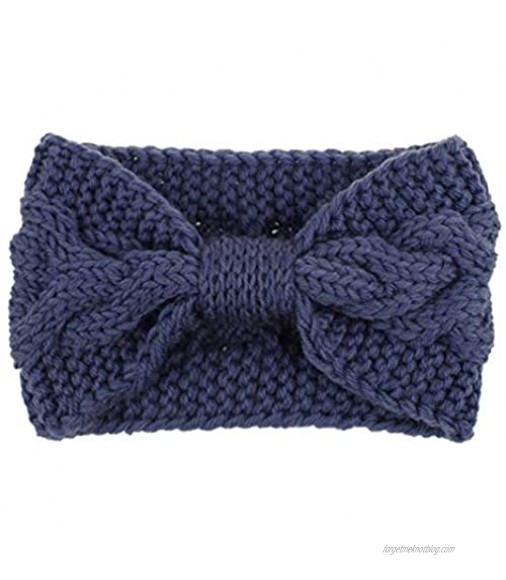 Evangelia.YM Womens Winter Warm Headband Fleece Lined Acrylic Woolen Knitted Crochet Caps Ear Warmer Head Wraps Hair Band