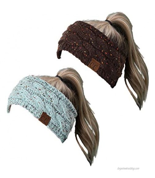 HW-6033-2-0754 Headwrap Bundle - Confetti Brown & Confetti Mint (2 Pack)