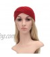Shegirl Crochet Ear Warmer Turban Crocheted Warmers Headband Winter Warm Knit Headwrap for Women and Girls (Black Red)