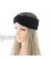 Shegirl Crochet Ear Warmer Turban Crocheted Warmers Headband Winter Warm Knit Headwrap for Women and Girls (Black Red)