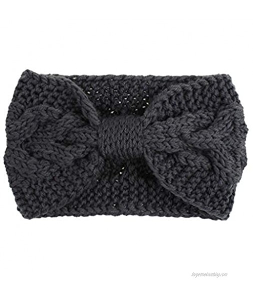 Women Winter Fashion Keep Warm Knitting Headband Soft Elastic Hair Band Knit Ear Warmer Stretchy Thick Sport Head Wrap (#017)