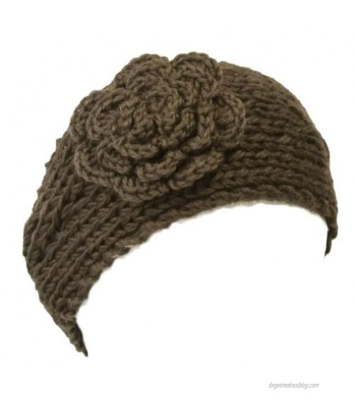Wrapables Winter Hand Knit Floral Headband