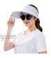 3 Pieces Sun Visor Hat Wide Brim Beach Cap Adjustable UV Protection Golf Hat Roll-up Portable Tennis Sports Cap