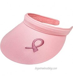 Black Duck Brand Breast Cancer Awareness Pink Ribbon 100% Cotton Visor