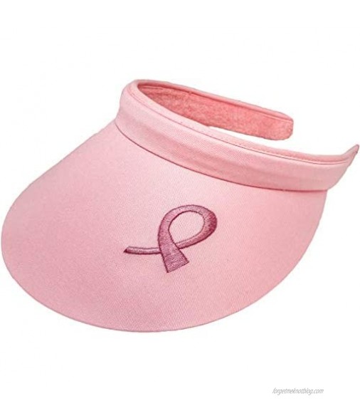 Black Duck Brand Breast Cancer Awareness Pink Ribbon 100% Cotton Visor