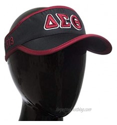 New Delta Sigma Theta Black and Red Feather- light Visor