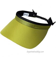 Pickleball Marketplace Fashion Fabric Coil Visor by: Glove It | Women's Adjustable Coil Visor – Kiwi Check - UV 50 Protection
