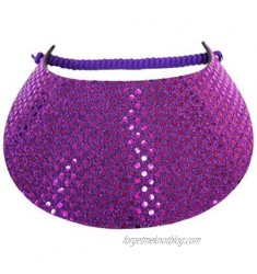 Sequin Coil Visor/Purple/Red Hat Ladies Society