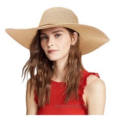 accsa Womens Premium Sun Straw Hats Summer Wide Brim Beach Hat with Tassels Sun Protection UPF 50+ Fedora Hat