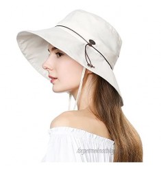 Comhats Foldable Packable Summer Beach Ponytail Sun Bucket Hats for Women