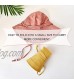 ENJOYFUR Womens Wide Brim Sun Hats UV UPF Packable Sun Beach Hat Summer Cotton Bucket Hat Chin Strip