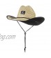GEMVIE Women Mens Western Cowboy Straw Hat Printed Roll Brim Straw Sun Hat Beach Straw Lifeguard Hat for Fishing/Outdoor