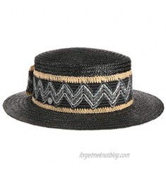 Lierys Ethno Boater Straw Hat Women - Made in Italy