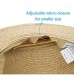 MORSTYLE Women Wide Brim Straw Panama Fedora Summer Beach Sun Hat UPF50+ Adjustable