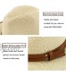 Mukeyo Womens Classic Wide Brim Straw Panama Hat Fedora Summer Beach Sun Hat UPF50+