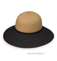 Wallaroo Hat Company Women’s Riviera Sun Hat - UPF 50+  Modern Style  UPF 50+  Broad Brim  Two-Toned  Designed in Australia.