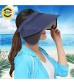 Women Sun Visor Hats Large Brim Summer UV Protection Beach Cap UPF50+