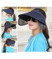 Women Sun Visor Hats Large Brim Summer UV Protection Beach Cap UPF50+