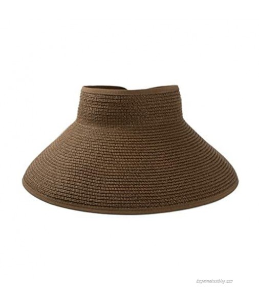Women's Oversized Straw Hat Large Brim Cover The Body Fashion Outdoor Summer Sun Beach Hat (Expanded Diameter:90cm Khaki 1)