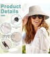 Women's Sun Hat Packable Beach Hat UV Protection Wide Brim Bucket Hats with Chin Strap for Summer Travel