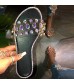 FakMe Women's Open Toe Fashion Flat Sandal Rhinestone Slip-On Flip Flop Sandals for Women Platform Beach Shoes
