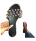 FakMe Women's Open Toe Fashion Flat Sandal Rhinestone Slip-On Flip Flop Sandals for Women Platform Beach Shoes