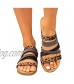FakMe Women's Sandal Lightweight Sandals for Women Cross Strap Flat Summer Shoes Womens Slide Sandals