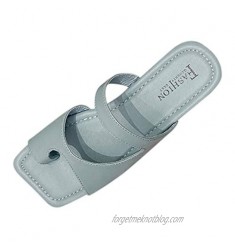 FakMe Women's Slide Flat Sandals Open Toe Slippers Footbed Women's Slides Sandals Toe Ring Side Cutout Slippers