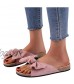 FakMe Womens Slides Beach Flat Slipper Summer Bow Tie Flip Flops Flat Sandals for Women Open Toe Beach Shoes